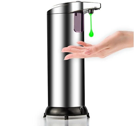 Dispenser automatico di disinfettante per le mani con dispenser di sapone con sensore in acciaio inossidabile 304 per vendite calde all'ingrosso