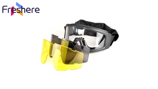 Maschera protettiva mezza tattica per esterni in rete con occhiali Set tattico per attrezzatura da battaglia sul campo da equitazione
